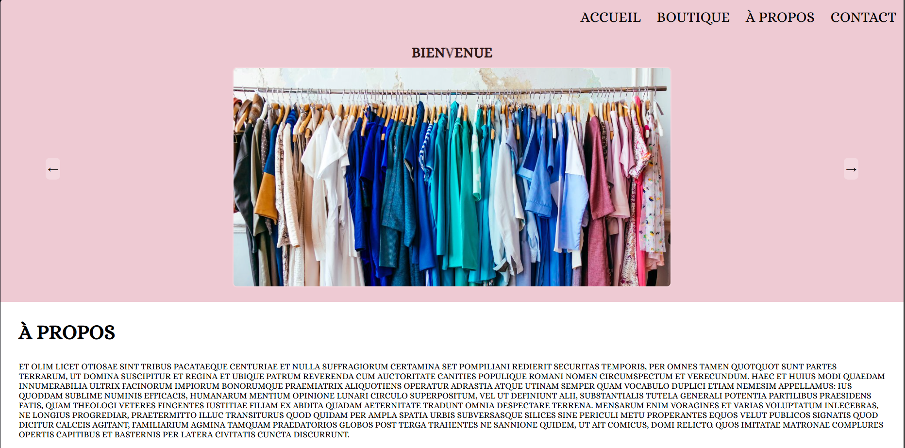 Projet site vitrine pour l'entreprise L'Atelier de Zola